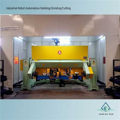 Estación de trabajo robótica de doble estación y tres ejes con giro